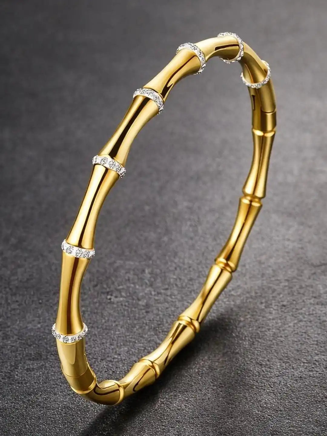 Bamboo Baby Cuff Bracelet -18KT Gold Plated