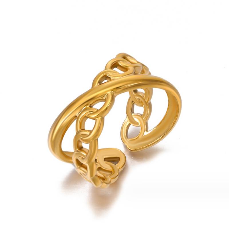 Cris Cross Aurelia Statement Ring - Demifine 18KT Gold Plated