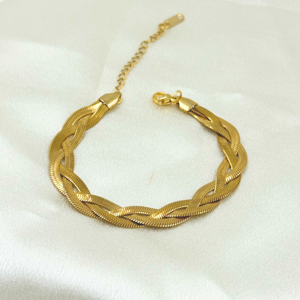 Multilayer Twisted Bracelet- Demifine 18KT Gold Plated