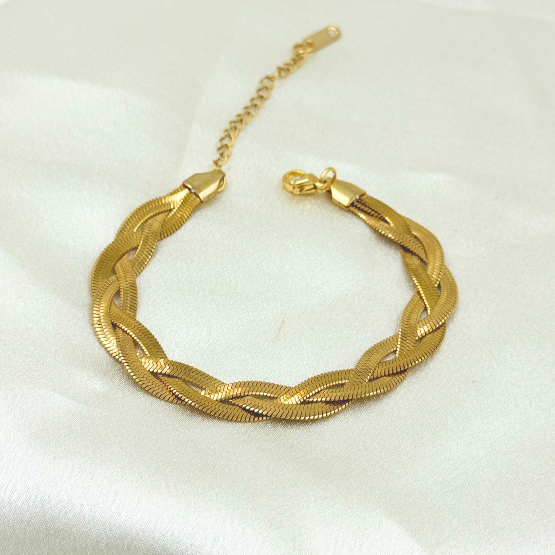 Multilayer Twisted Bracelet- Demifine 18KT Gold Plated