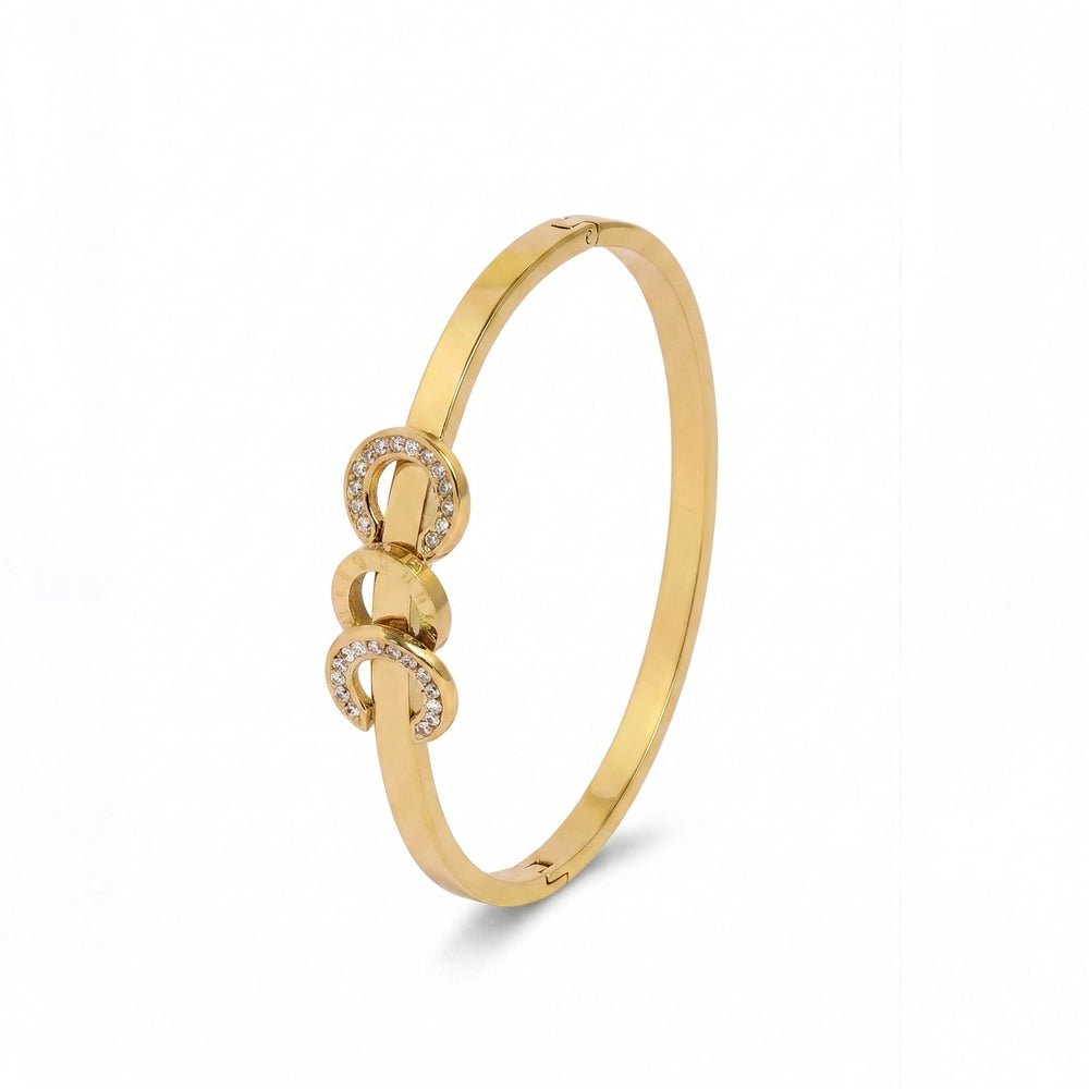 Éternité Crystal Cuff Bracelet - 18KT Gold Plated