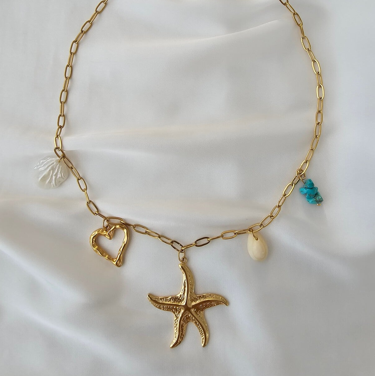 Heart of Ocean Pendant - 18KT Gold Plated