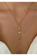 The Mystic Linear Pendant -18KT Gold Plated