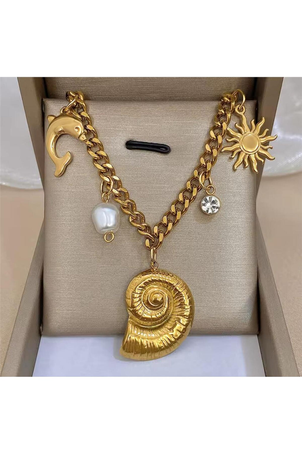 Beach Day Picnic Charm Pendant -18KT Gold Plated