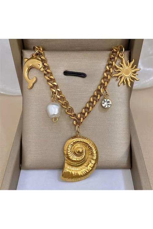 Beach Day Picnic Charm Pendant -18KT Gold Plated