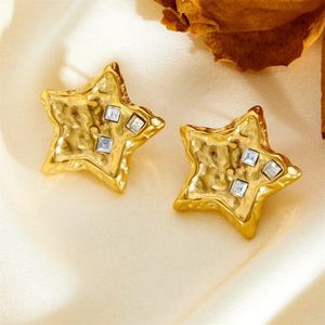 18KT Gold Plated Demifine Celestial Star Stud Earring
