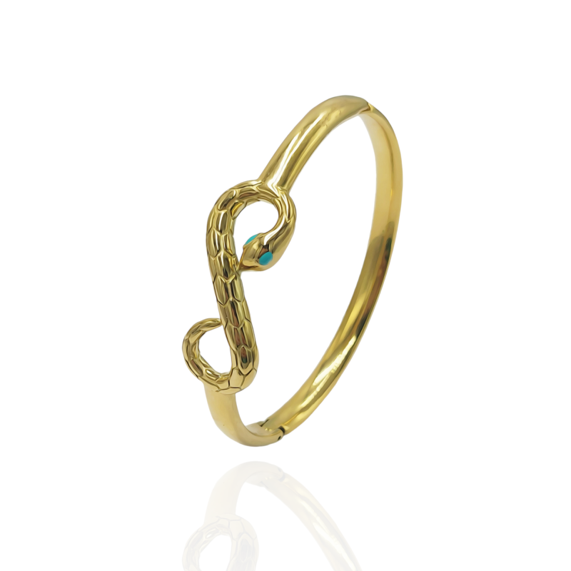 Infinity Snake Cuff Bracelet - Demifine 18KT Gold Plated