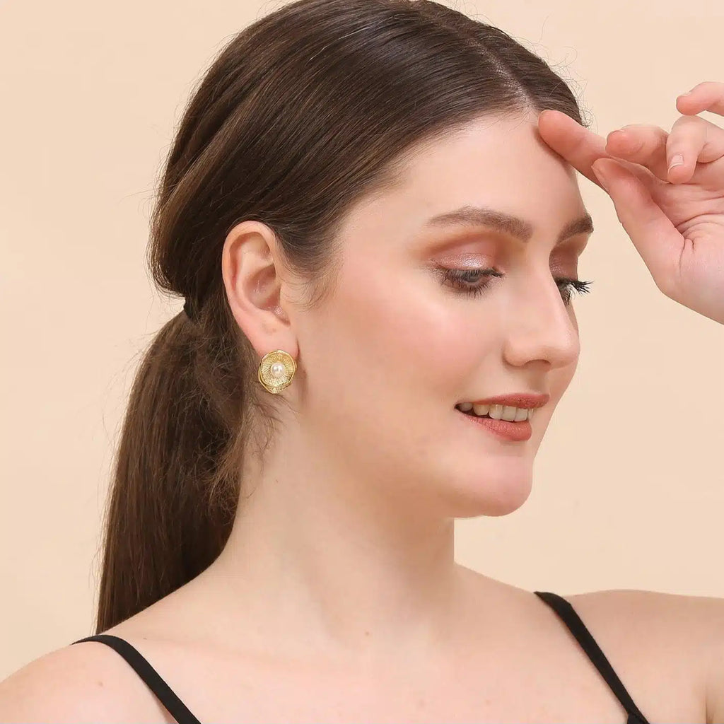 Twisted Stud Earring - Demifine 18KT Gold Plated