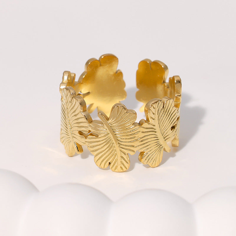 Monstera Leaf Ring- 18KT Gold Plated