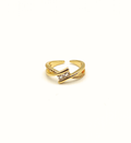 Vintage Classic Diamond Studded Ring- Demifine 18KT Gold Plated