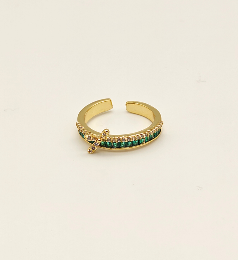 Knotted Muse Emerald Ring - Demifine 18KT Gold Plated