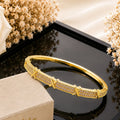 Infinity Crossover Cuff Bracelet -18KT Gold Plated