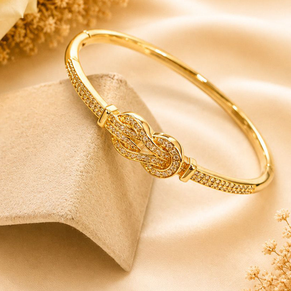 Infinity Élise Cuff Bracelet -18KT Gold Plated