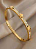 Stellar Star Pave Cuff Bracelet – 18KT Gold Plated