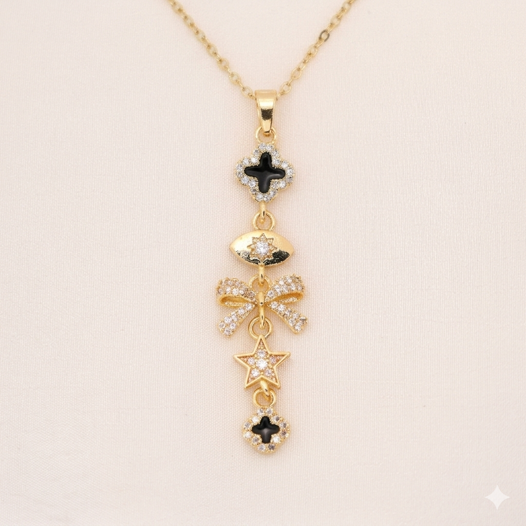 The Astral Charm Cascade - 18KT Gold Plated