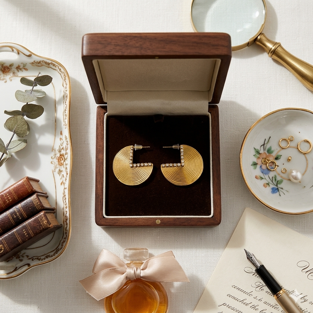 Theia Radiance Hoop Earrings -18KT Gold Plated
