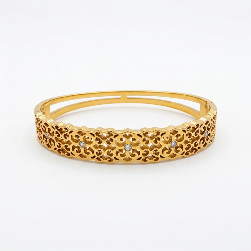 Theia Heritage Cuff Bracelet- 18KT Gold Plated