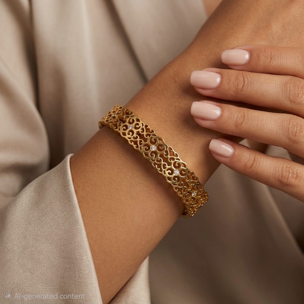 Theia Heritage Cuff Bracelet- 18KT Gold Plated