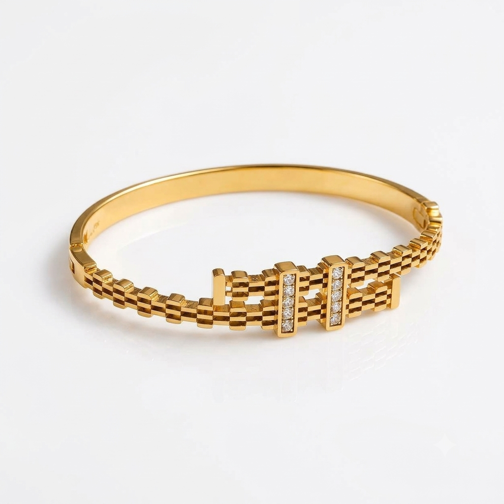 The Chrono Cuff Baby Bracelet -18KT Gold Plated