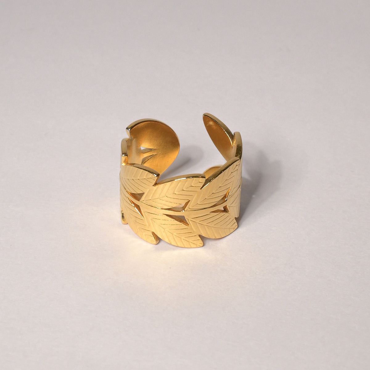 Leaf Band Ring - Demifine 18KT Gold Plated