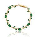 Emerald Tulip Bracelet -18KT Gold Plated