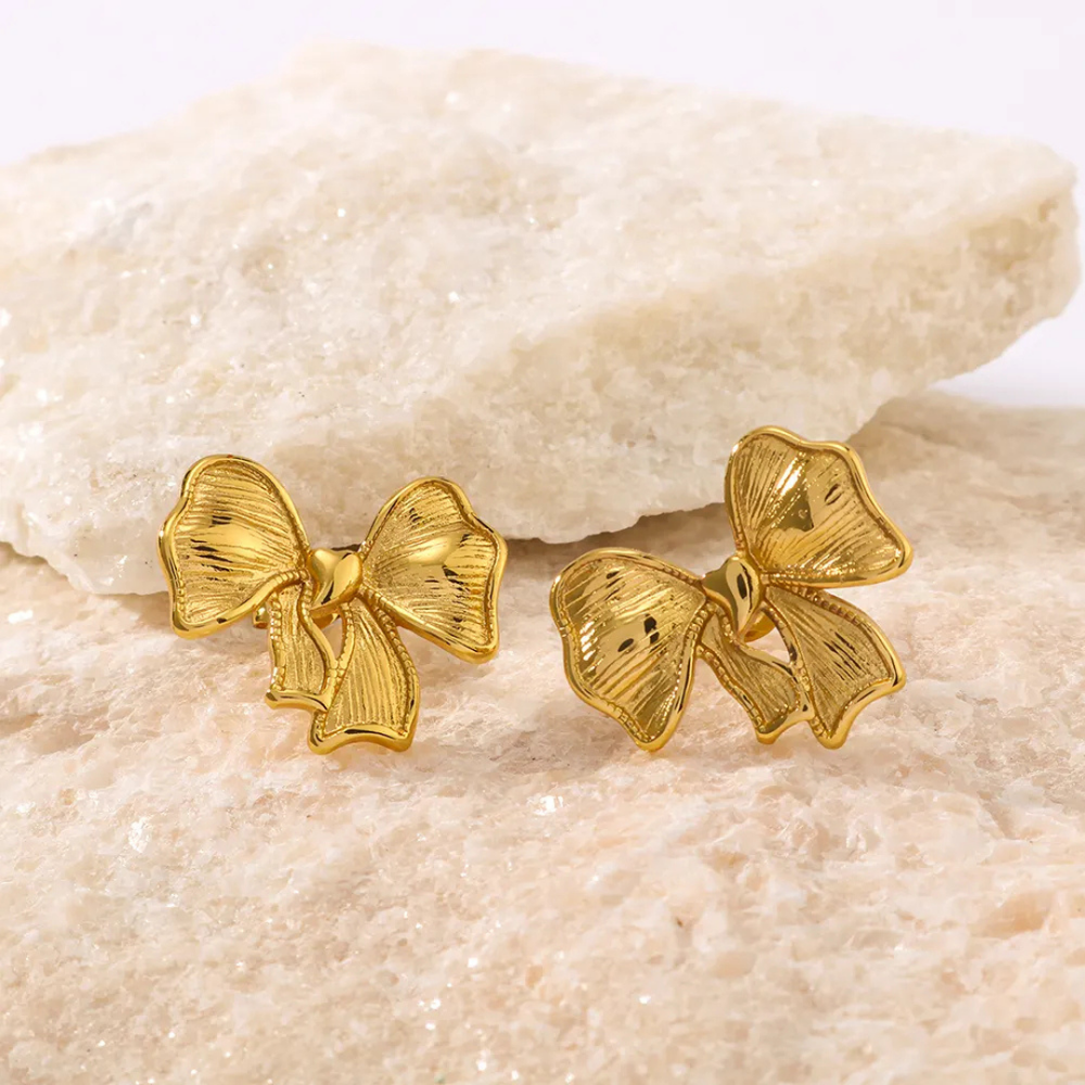 Pookie Bow Earring - Demifine 18KT Gold Plated