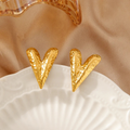 Heart of Gold Statement Earrings - Demifine 18KT Gold Plated