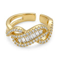 Tara Zirconia Studded Ring -18KT Gold Plated