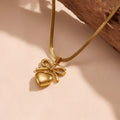 Stole my Heart Bow Pendant - 18kt Gold Pendant