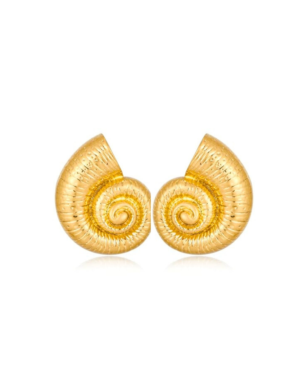 Spiral Seashell Statement Earring - Demifine 18KT Gold Plated