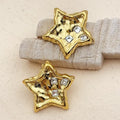 18KT Gold Plated Demifine Celestial Star Stud Earring-