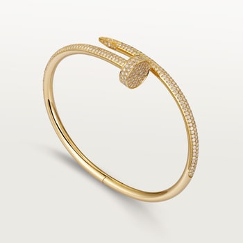 Zirconia Studded Nail Cuff Bracelet -18KT Gold Plated