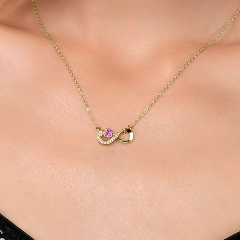 Infinity Love Rose Pendant -18KT Gold Plated