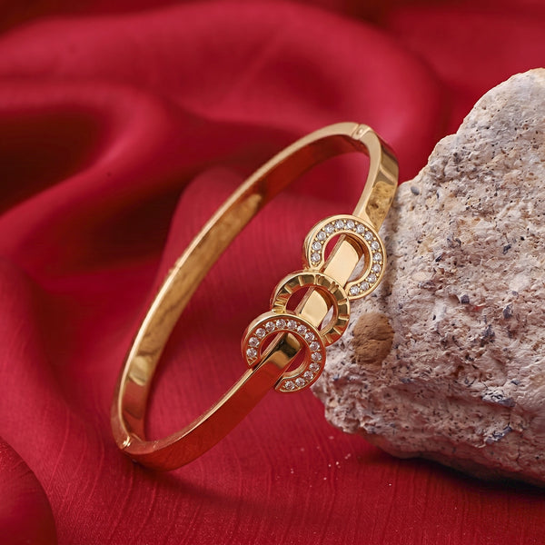 Éternité Crystal Cuff Bracelet - 18KT Gold Plated