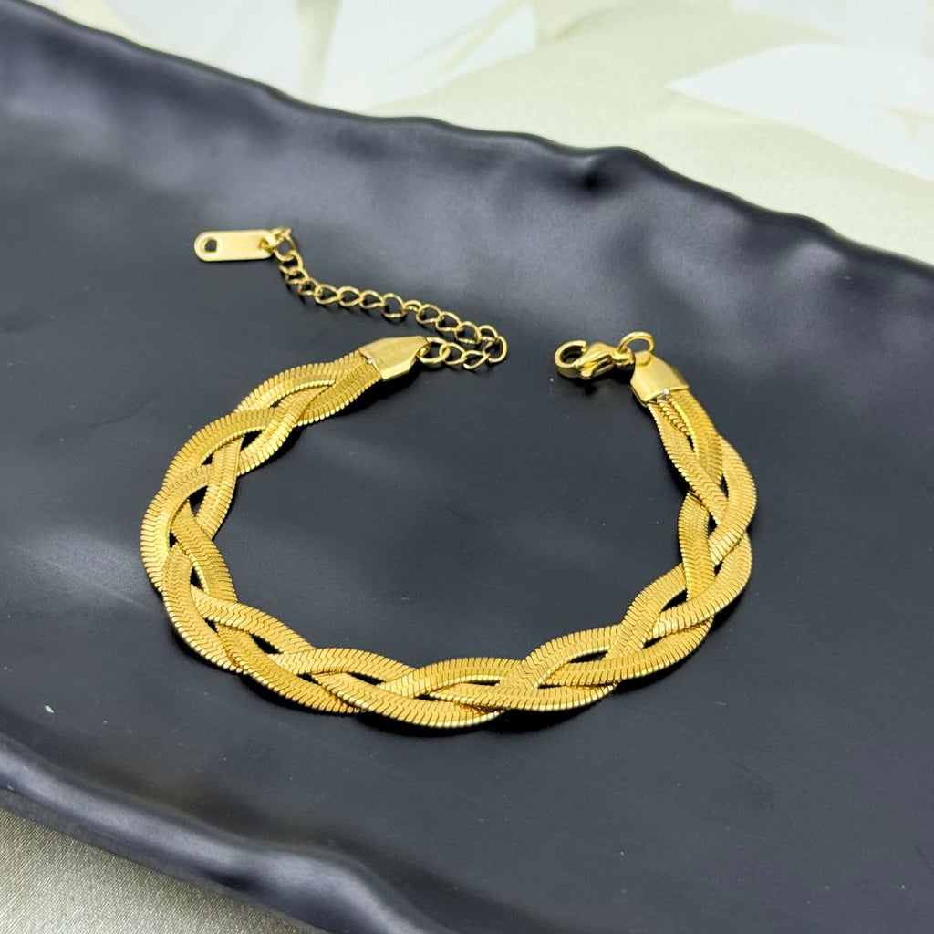 Multilayer Twisted Bracelet- Demifine 18KT Gold Plated