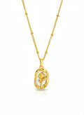 Vintage Rose Pendant - Demifine 18KT Gold Plated