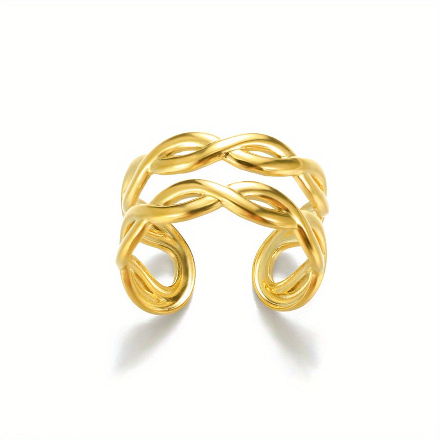 Connected Muse Statement Ring- Demifine 18KT Gold Plated