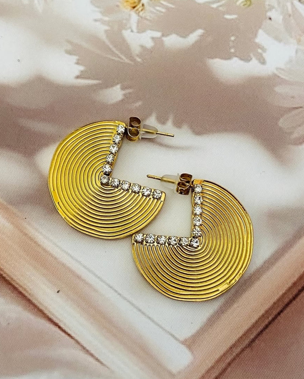 Theia Radiance Hoop Earrings -18KT Gold Plated