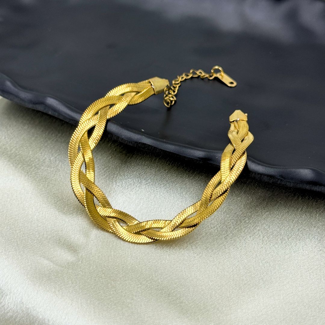 Multilayer Twisted Bracelet- Demifine 18KT Gold Plated