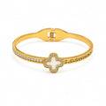 Theia Quatrefoil Cuff Bracelet - 18KT Gold Plated