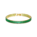 Emerald Dream Tennis bracelet - 18KT Gold Plated