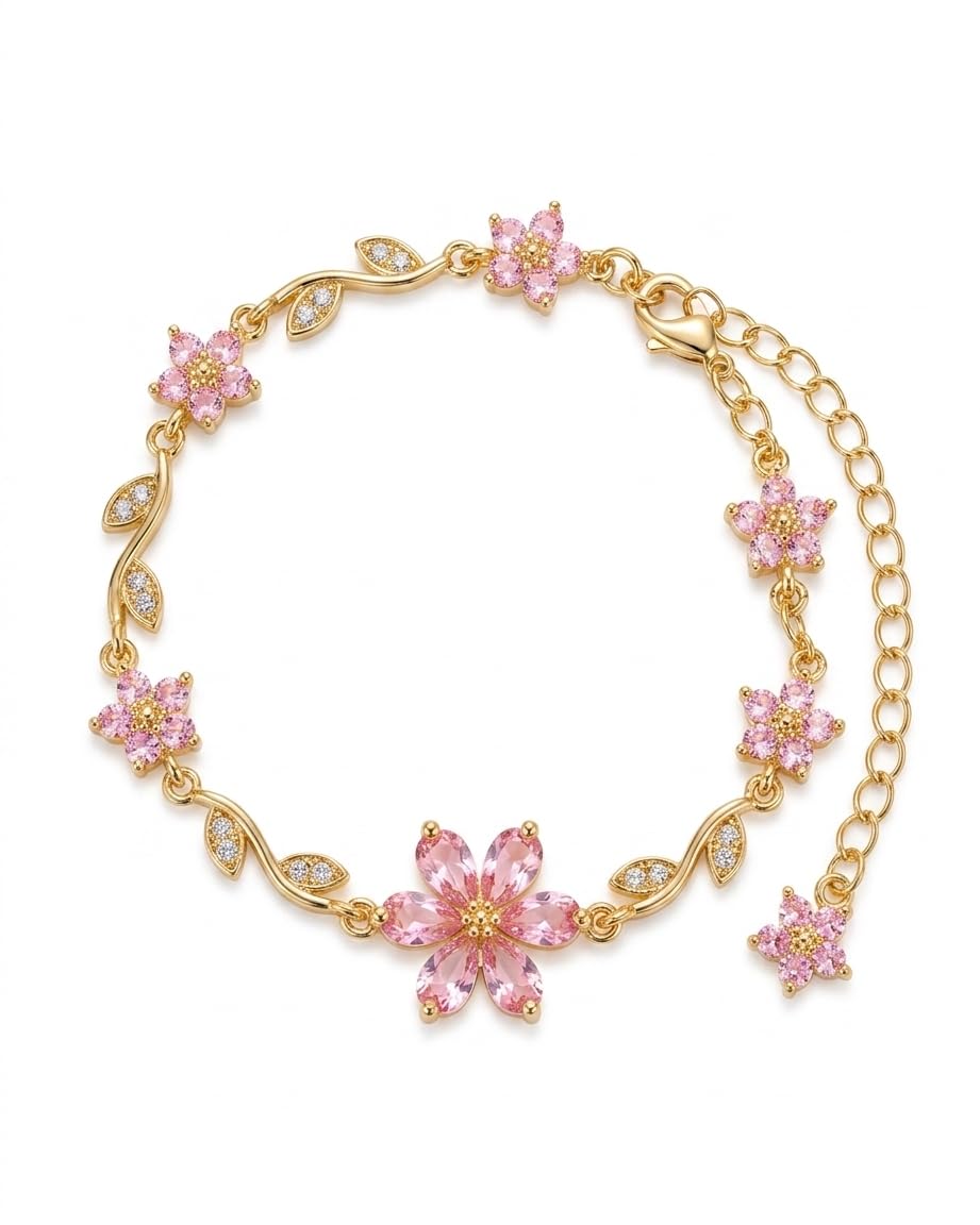 Sakura Bloom Bracelet – 18KT Gold Plated