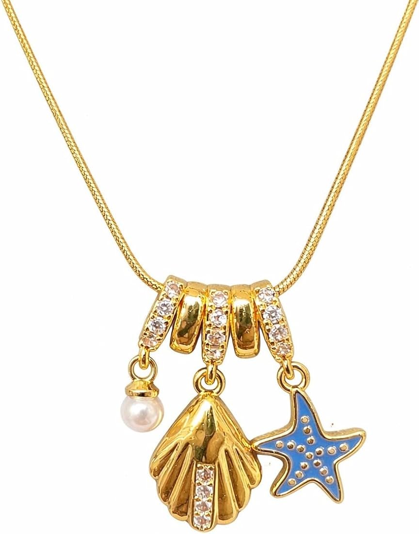 Beach Day Charms Pendant -18KT Gold Plated