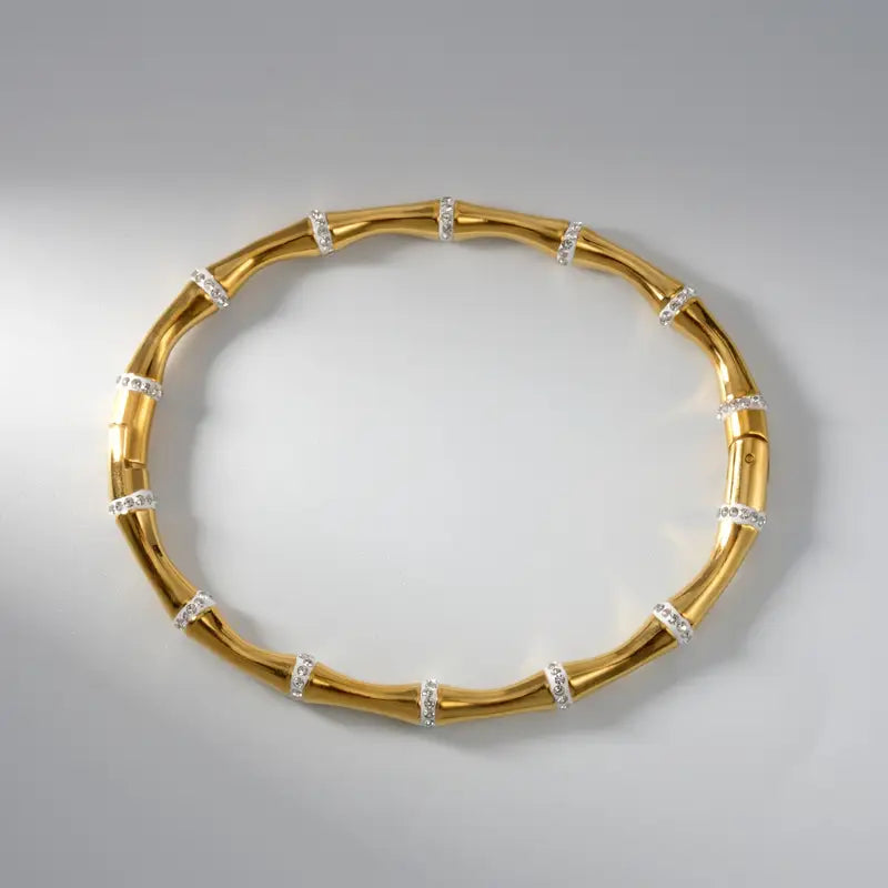Bamboo Baby Cuff Bracelet -18KT Gold Plated