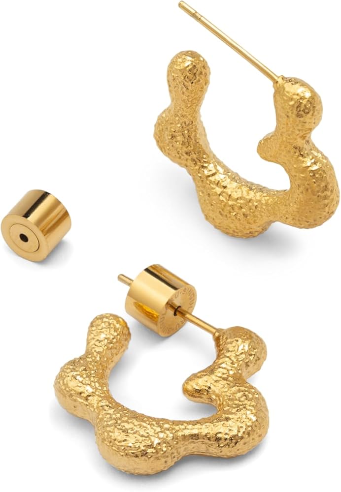 Sensational Rockstar Hoop Earrings -18KT Gold Plated