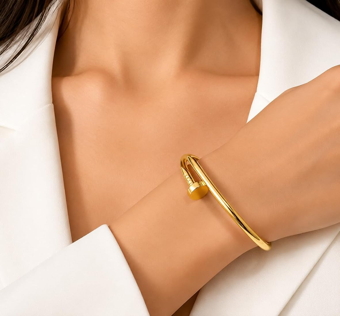 Elara Nail Cuff Bracelet -18KT Gold Plated