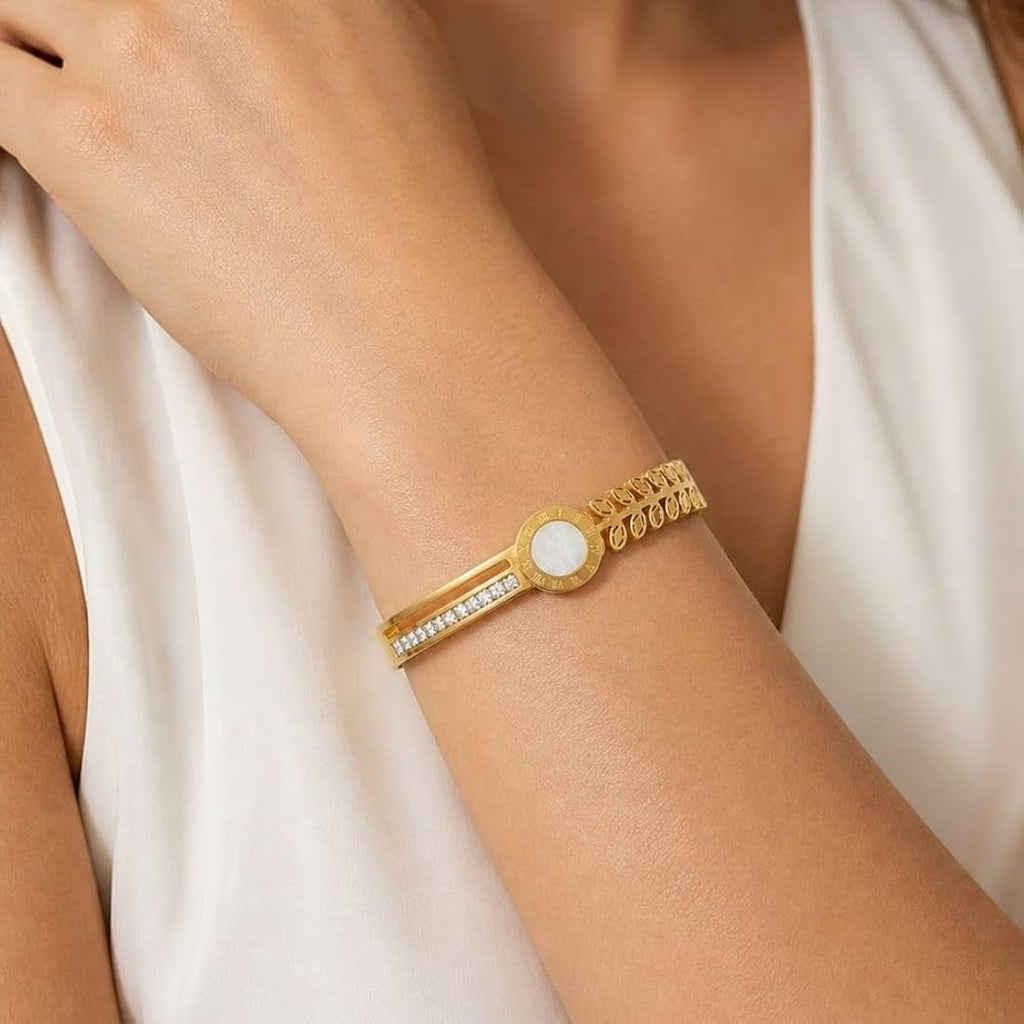 Nexus Roman Cuff - 18KT Gold Plated