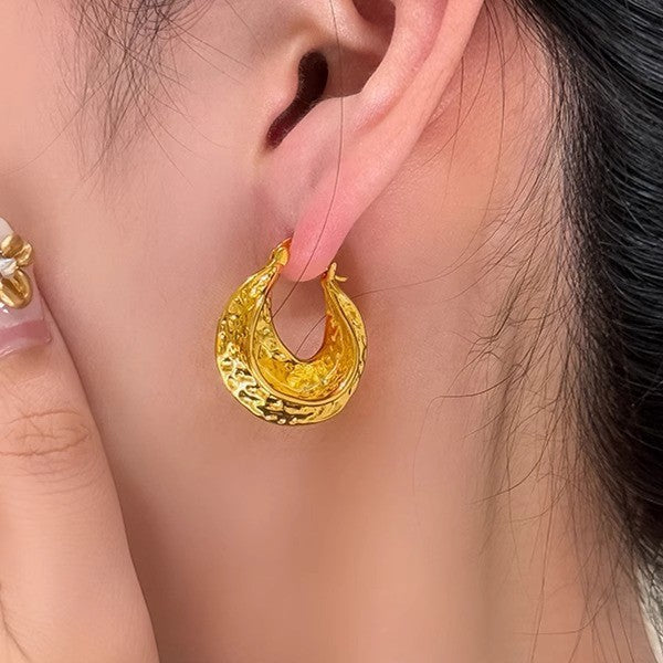Sella hoop Earring - Demifine 18KT Gold Plated