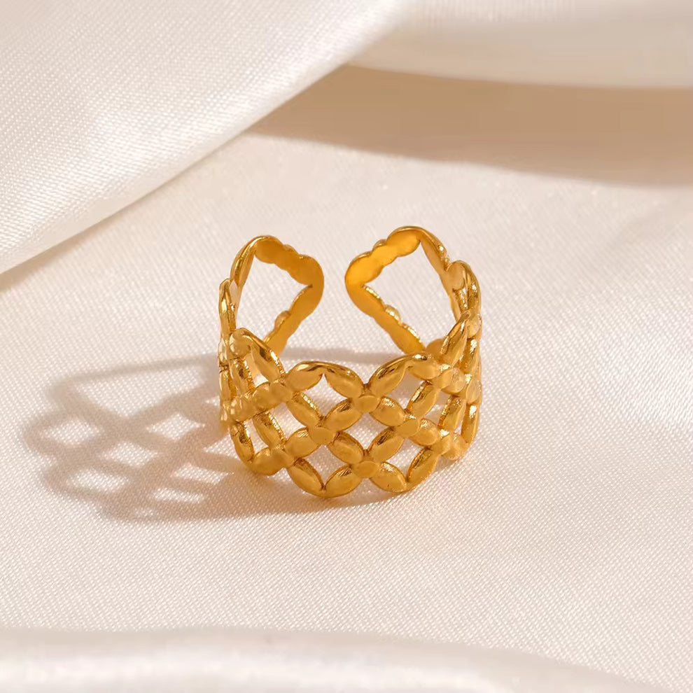Grace Ridge Antitarnish Ring - Demifine 18KT Gold Plated