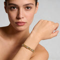Diamond Heart Cuff Bracelet -18KT Gold Plated